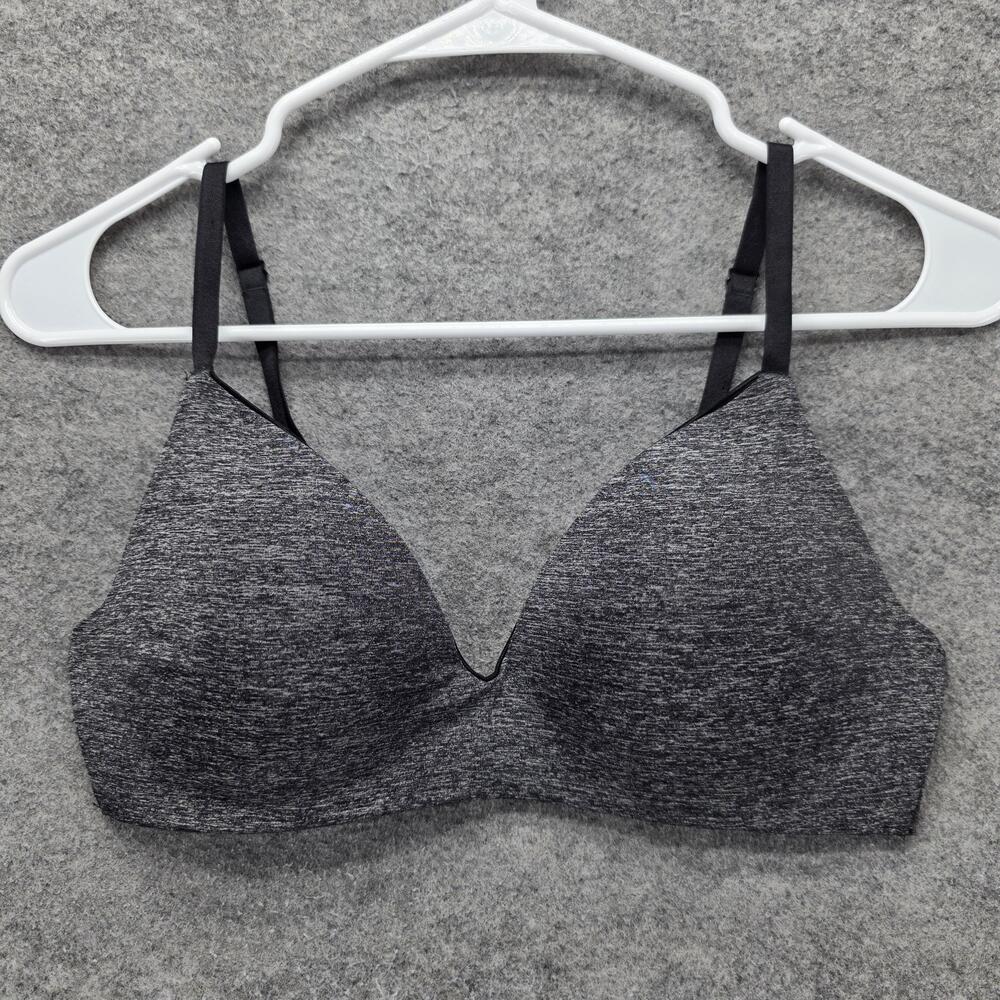 Victoria's Secret Bra Womens 34C Gray T-Shirt Lightly Lined Wireless Adjustable